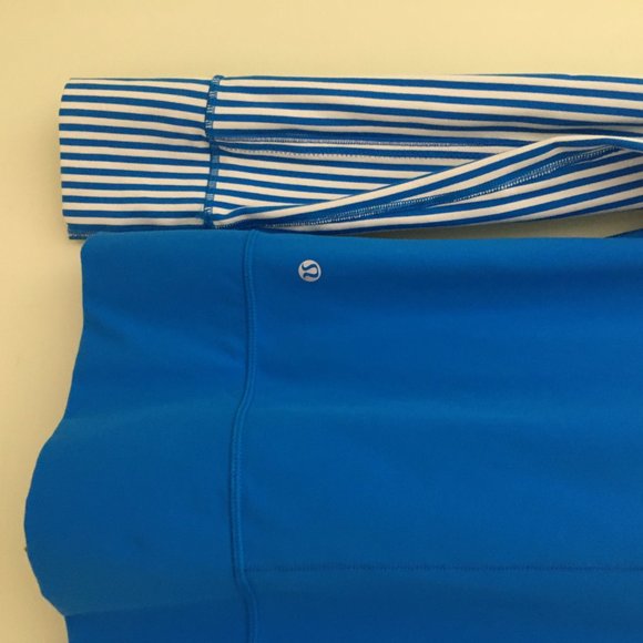 Lululemon Daily Yoga Striped Blue Full Zip Jacket - Picture 5 of 8